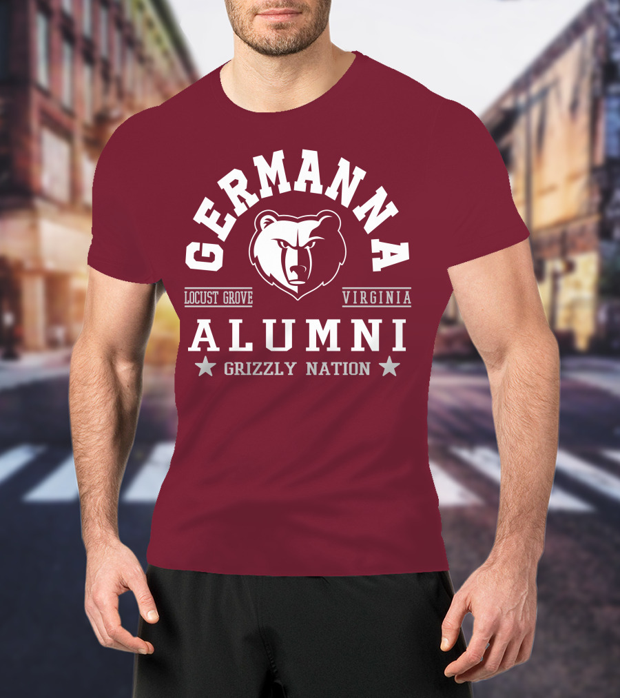 Germanna College Alumni Locust Grove Virginia Grizzly Nation T-Shirt