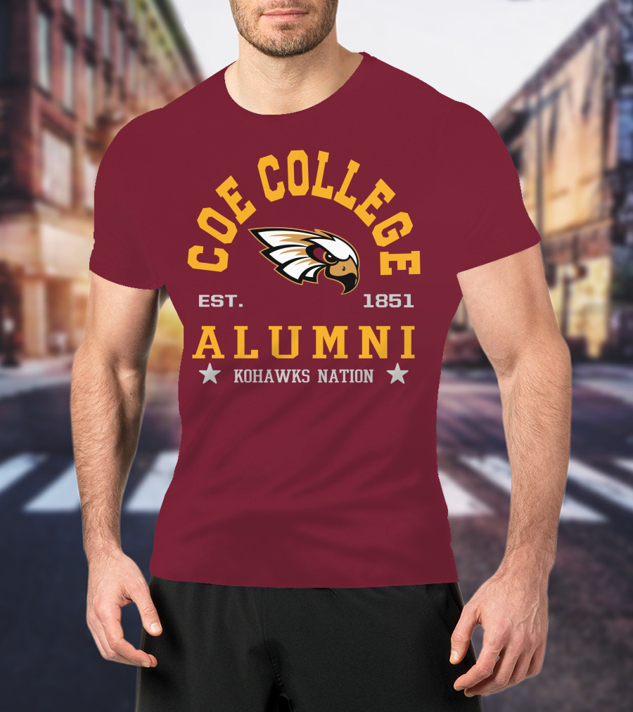 Coe College Est. 1851 Alumni Kohawks Nation T-Shirt