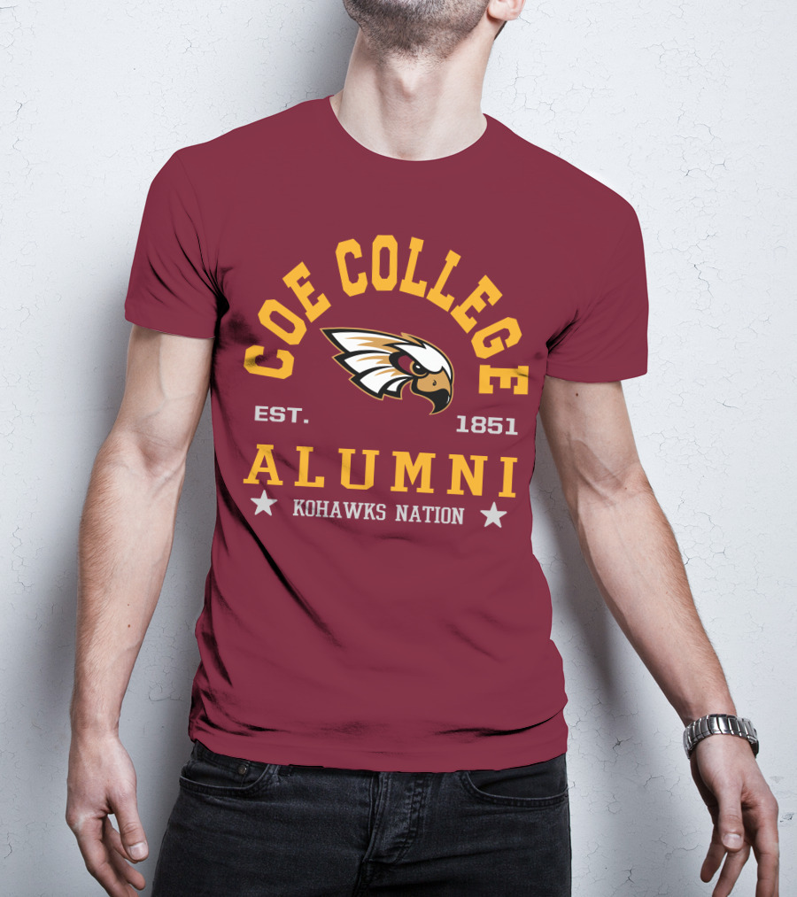 Coe College Est. 1851 Alumni Kohawks Nation T-Shirt