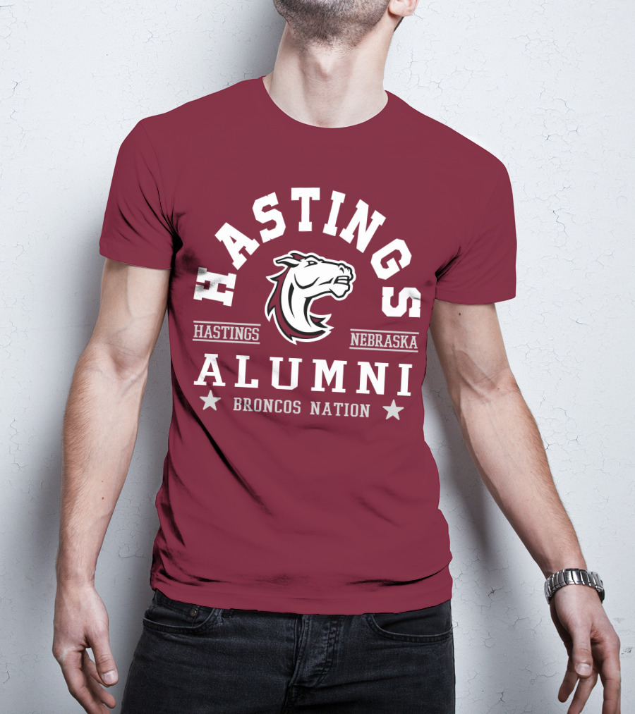 Hastings Nebraska Alumni Broncos Nation Hastings College T-Shirt