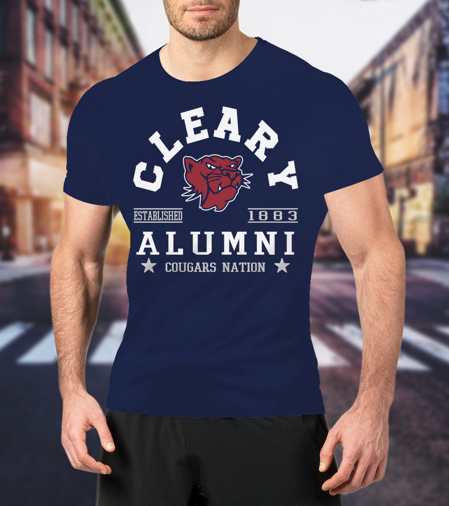 Cleary Alumni Cougars Nation Established 1883 T-Shirt