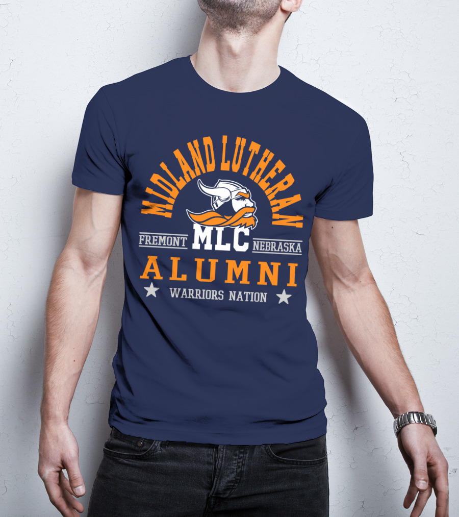 Midland Lutheran College Fremont Nebraska MLC Alumni Warriors Nation T-Shirt