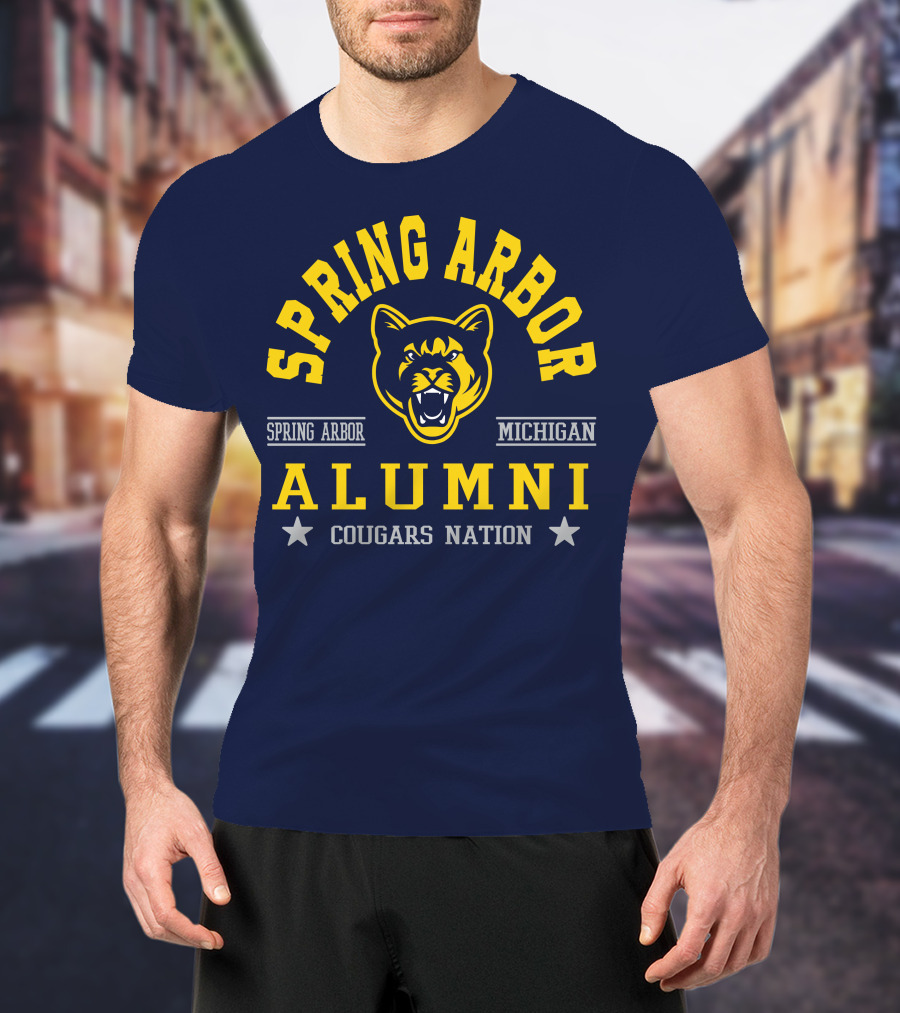 Spring Arbor Michigan Alumni Cougars Nation T-Shirt