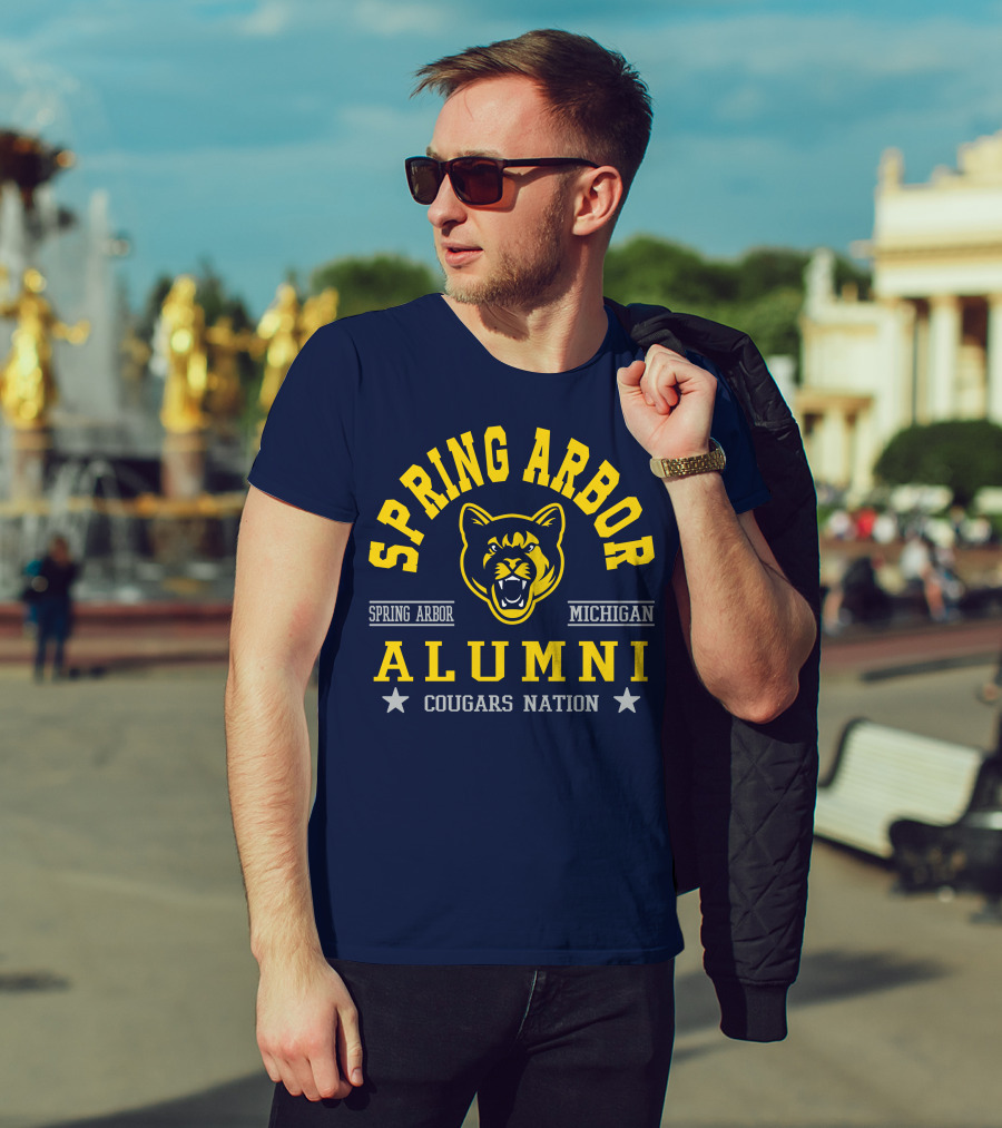 Spring Arbor Michigan Alumni Cougars Nation T-Shirt