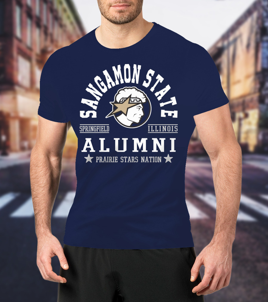Sangamon State Springfield Illinois Alumni Prairie Stars Nation T-Shirt