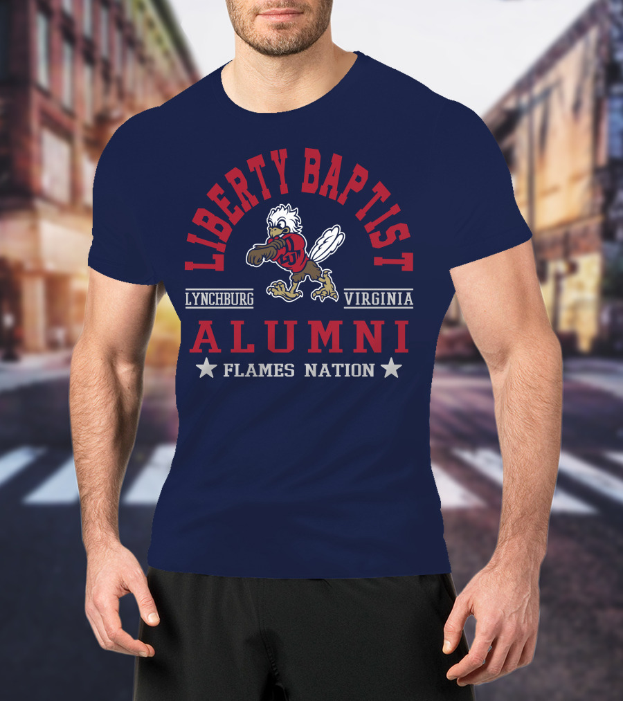 Liberty Baptist Alumni Lynchburg Virginia Flames Nation T-Shirt