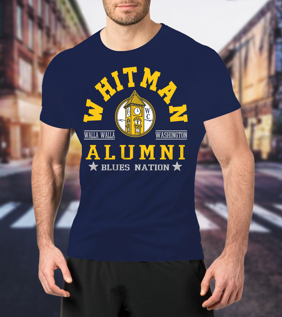 Whitman College Alumni Walla Walla Washington Blues Nation T-Shirt
