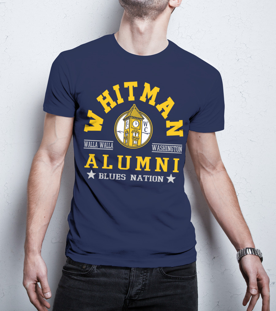 Whitman College Alumni Walla Walla Washington Blues Nation T-Shirt