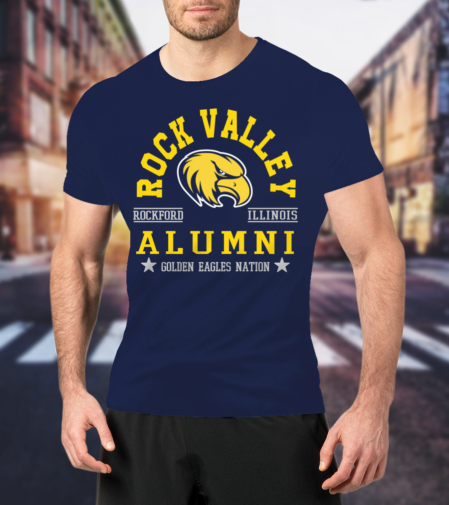 Rock Valley College Alumni Rockford Illinois Golden Eagles Nation T-Shirt