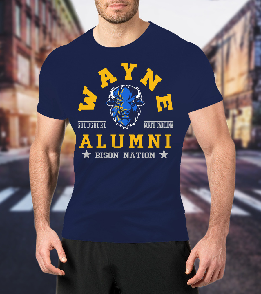 Wayne College Alumni Goldsboro North Carolina Bison Nation T-Shirt