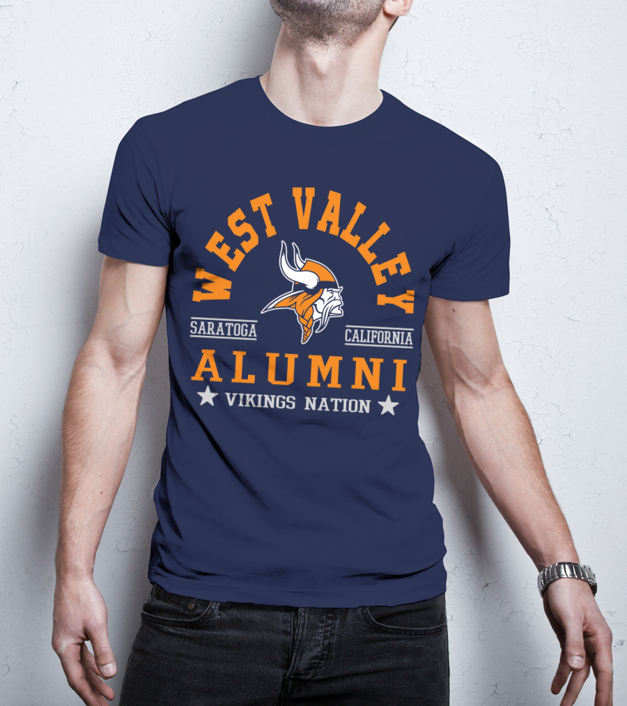 West Valley Alumni Saratoga California Vikings Nation T-Shirt