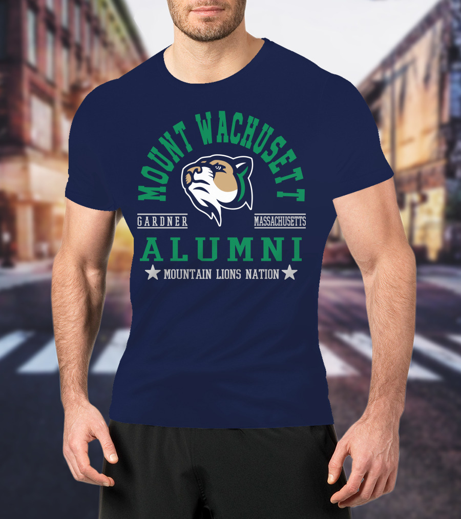 Mount Wachusett Alumni Gardner Massachusetts Mountain Lions Nation T-Shirt