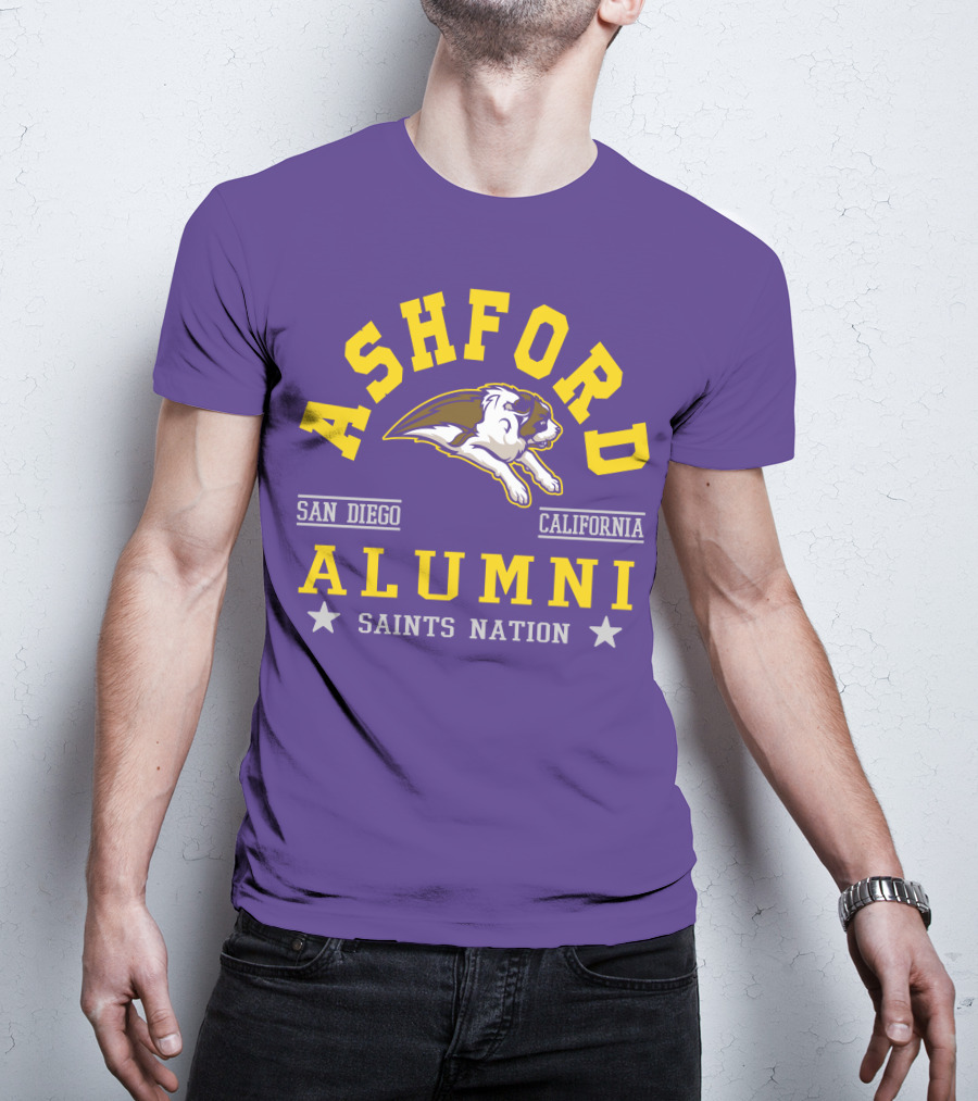 Ashford Alumni San Diego California Saints Nation T-Shirt