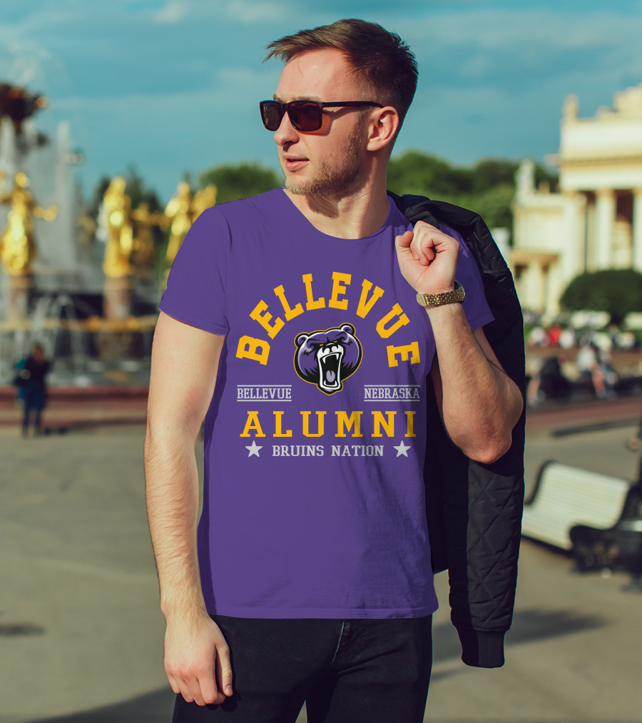 Bellevue Nebraska Alumni Bruins Nation Bear T-Shirt