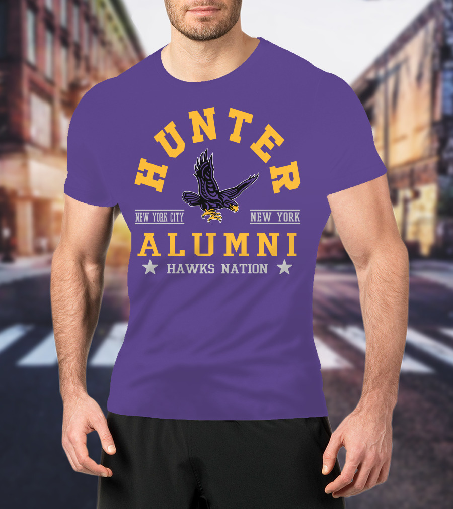 Hunter College New York City Hawks Alumni Nation T-Shirt