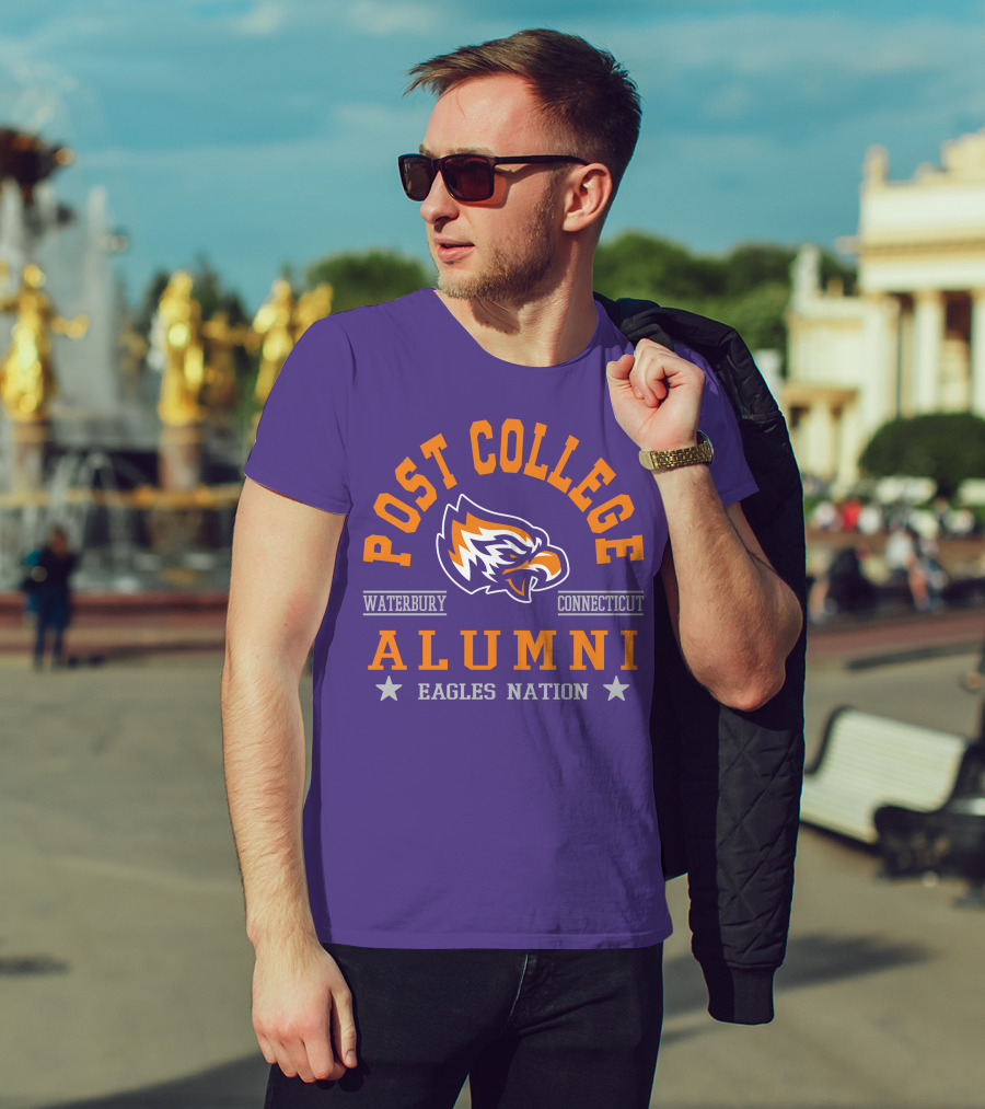 Post College Alumni Waterbury Connecticut Eagles Nation T-Shirt