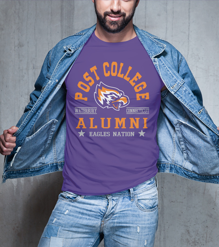 Post College Alumni Waterbury Connecticut Eagles Nation T-Shirt