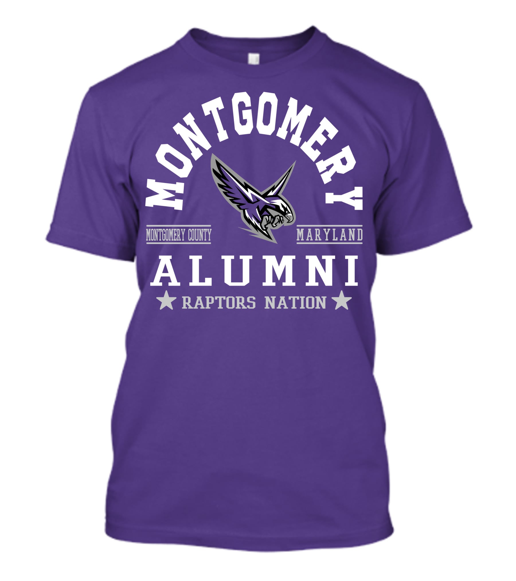 Montgomery County Maryland Alumni Raptors Nation T-Shirt