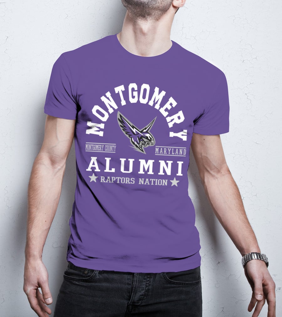 Montgomery County Maryland Alumni Raptors Nation T-Shirt