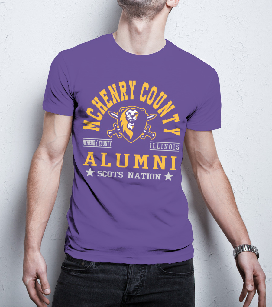 McHenry County Illinois Alumni Scots Nation Lion Crest T-Shirt
