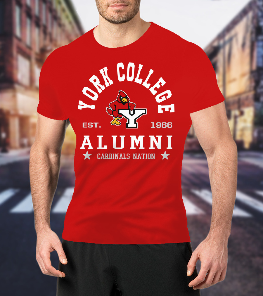 York College Alumni Cardinals Nation Est. 1966 T-Shirt