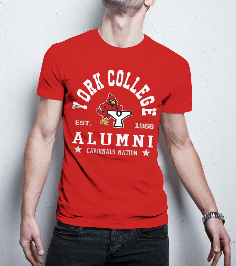York College Alumni Cardinals Nation Est. 1966 T-Shirt