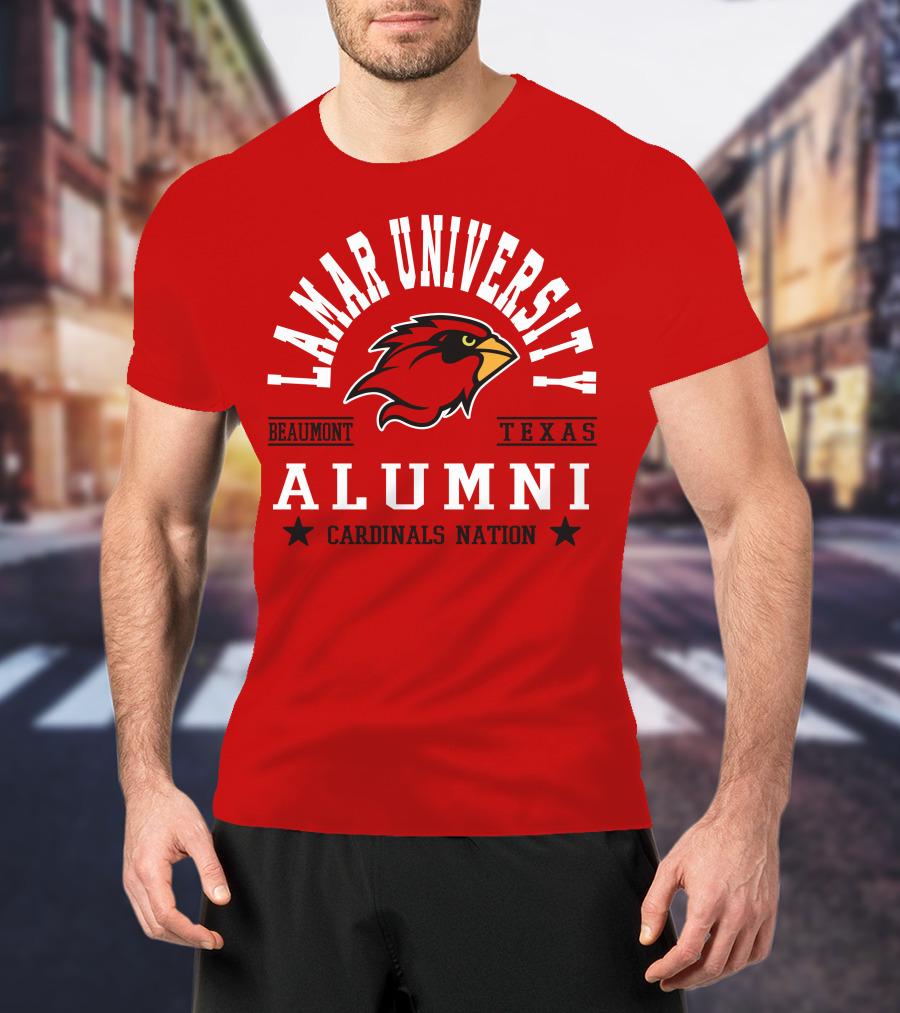 Lamar University Alumni Beaumont Texas Cardinals Nation T-Shirt