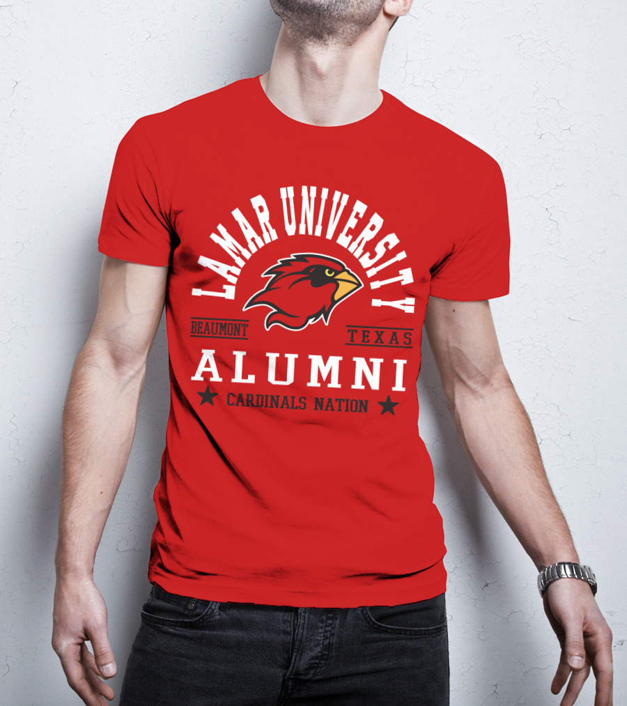 Lamar University Alumni Beaumont Texas Cardinals Nation T-Shirt