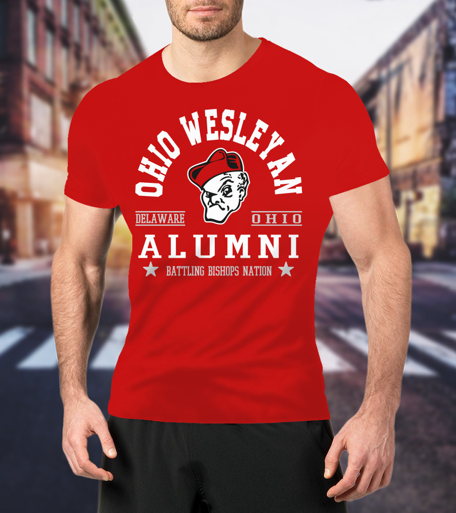 Ohio Wesleyan Alumni Battling Bishops Delaware Ohio Nation T-Shirt