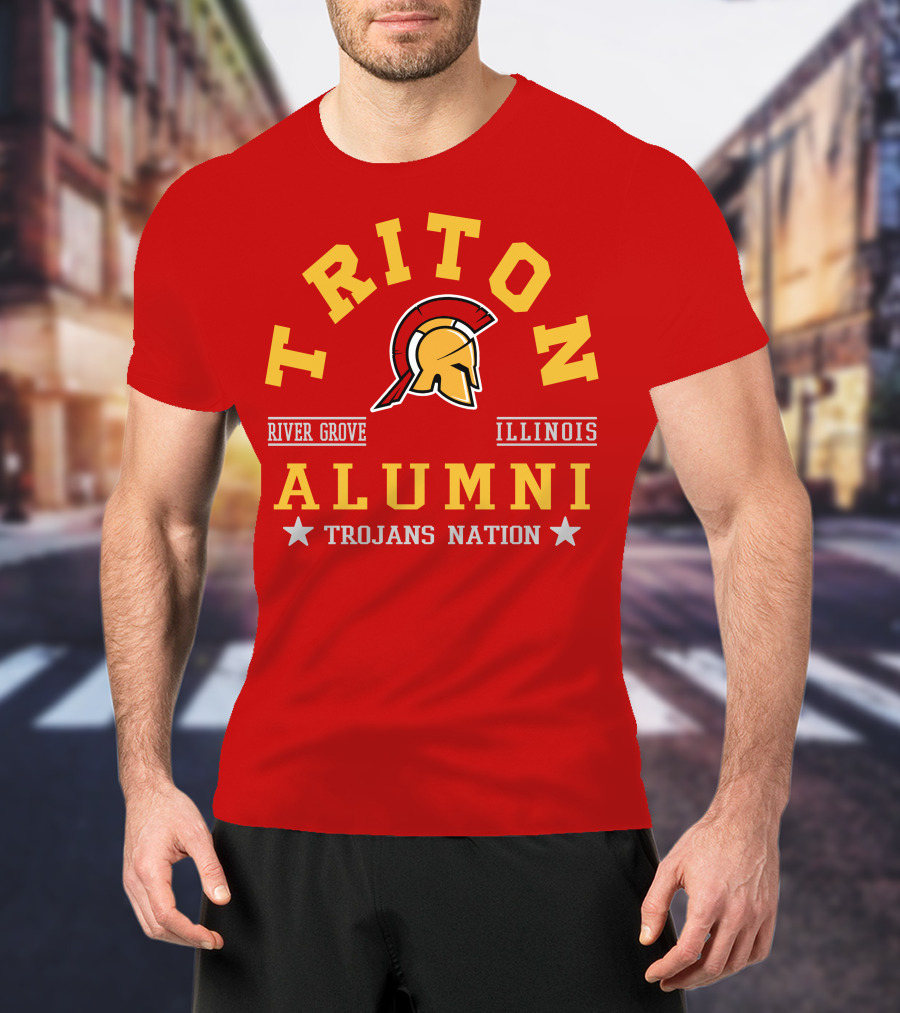 Triton Alumni River Grove Illinois Trojans Nation T-Shirt