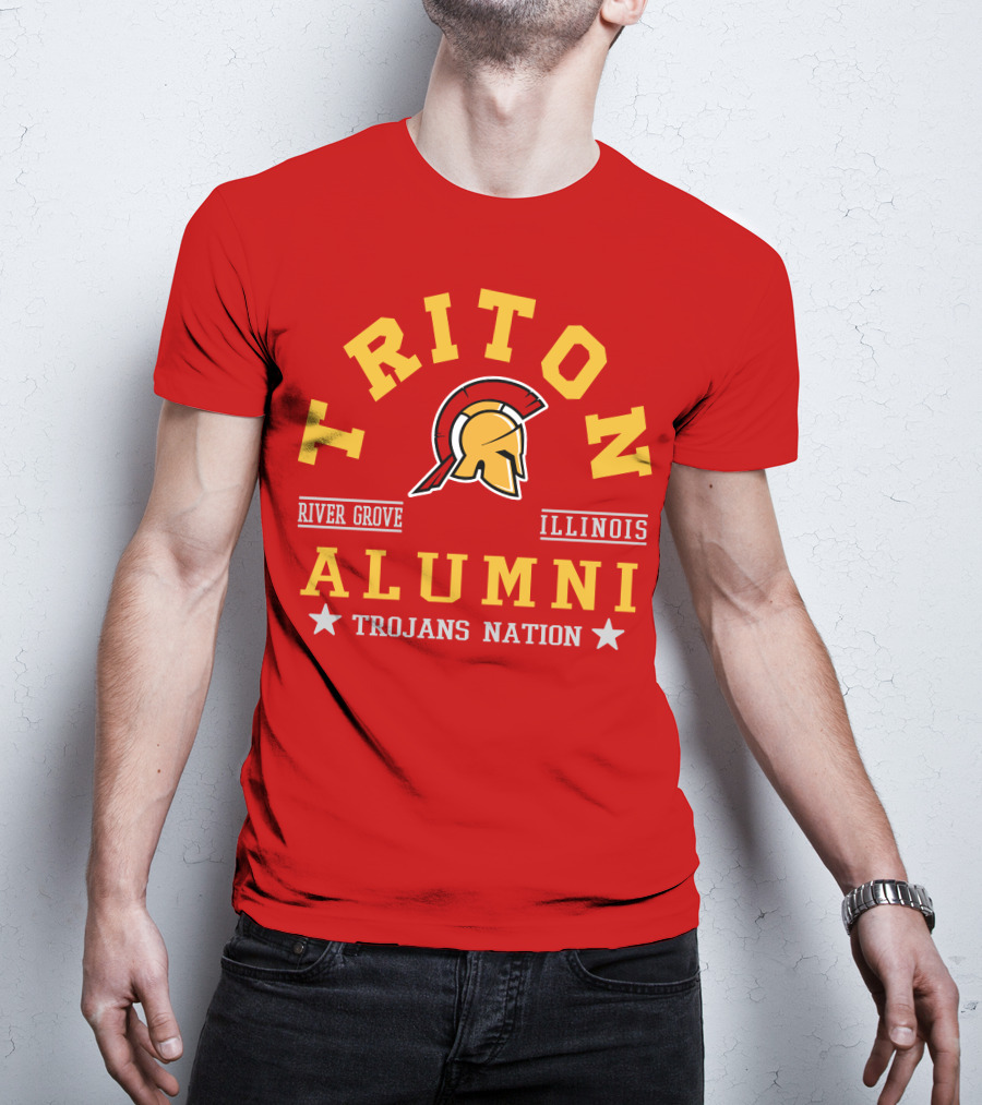 Triton Alumni River Grove Illinois Trojans Nation T-Shirt
