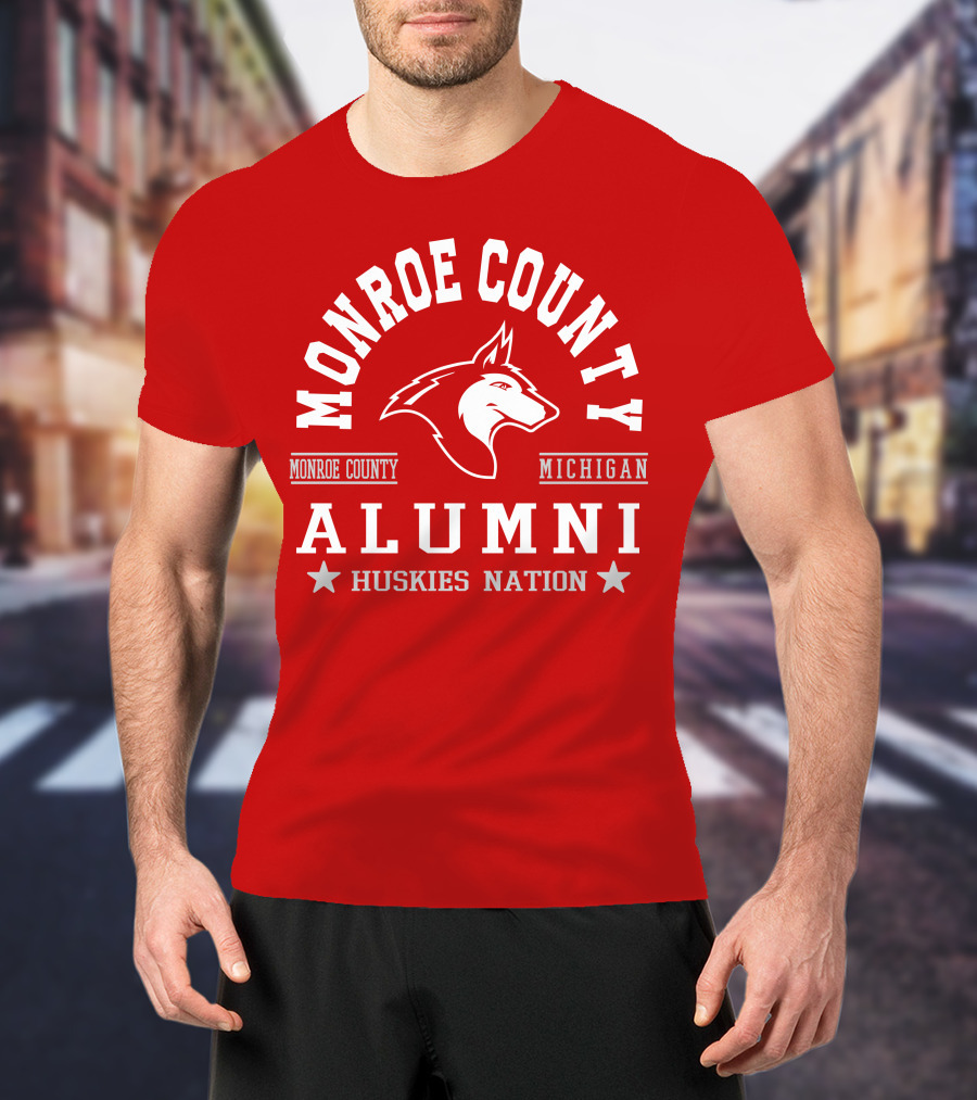 Monroe County Michigan Alumni Huskies Nation T-Shirt