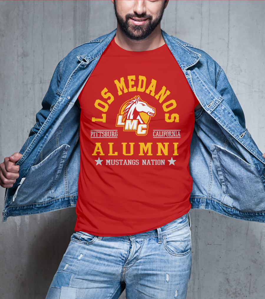 Los Medanos Pittsburg California LMC Alumni Mustangs Nation T-Shirt