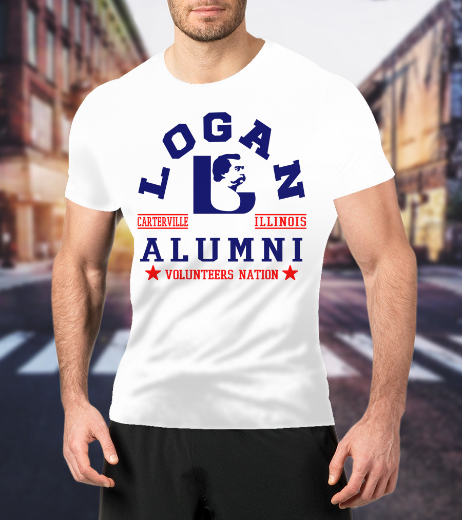 Logan Alumni Carterville Illinois Volunteers Nation T-Shirt