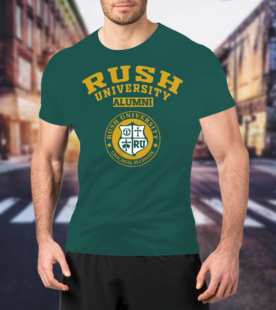RUSH University Alumni Chicago Illinois Crest T-Shirt