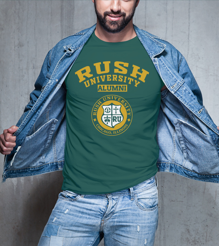 RUSH University Alumni Chicago Illinois Crest T-Shirt