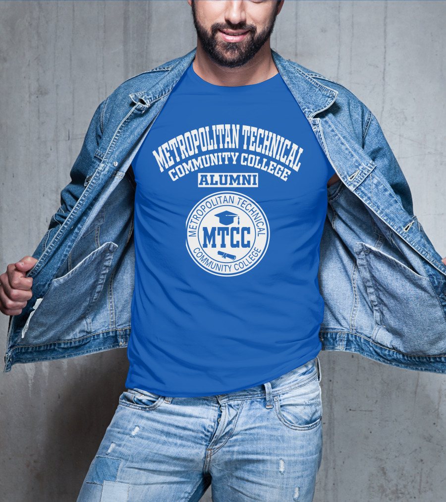 Metropolitan Technical Community College Alumni MTCC Logo Mock Graduation Cap T-Shirt