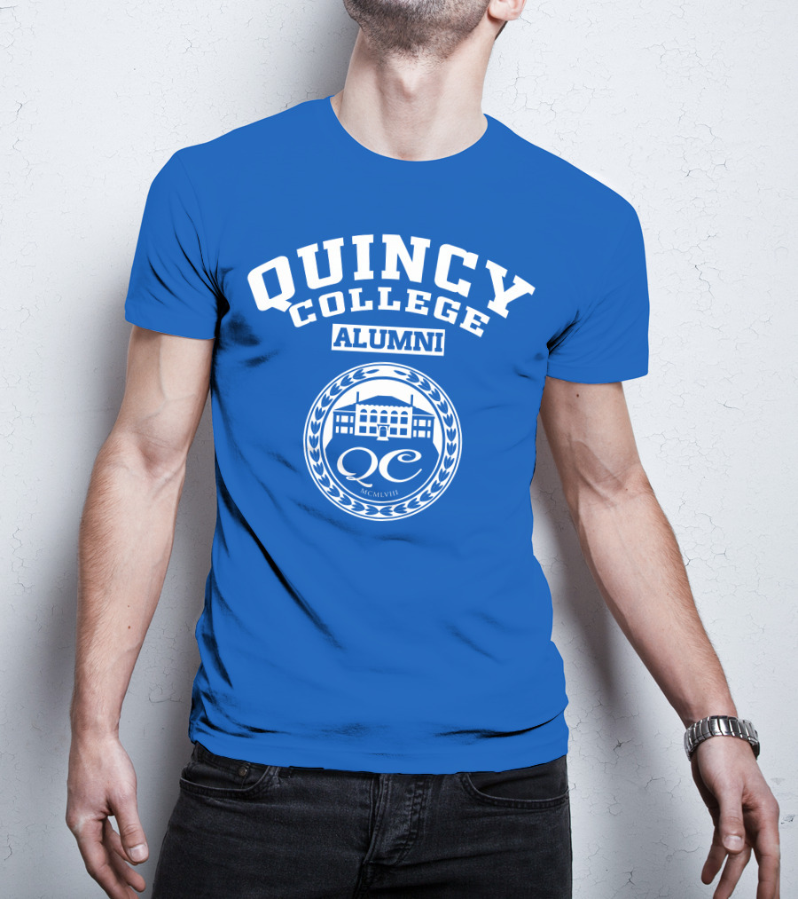Quincy College Alumni QC MCMLVIII Crest T-Shirt