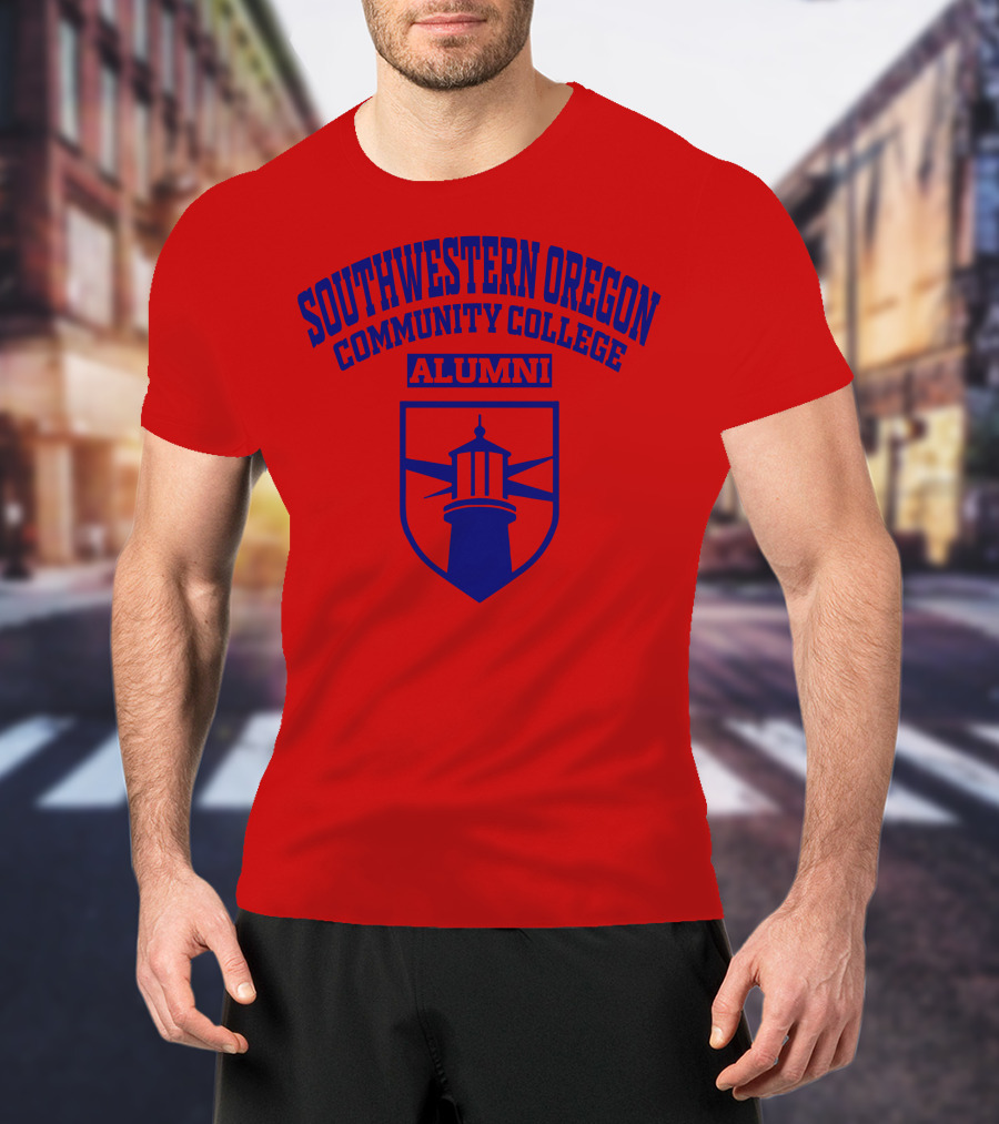Southwestern Oregon Community College Alumni Lighthouse Emblem T-Shirt