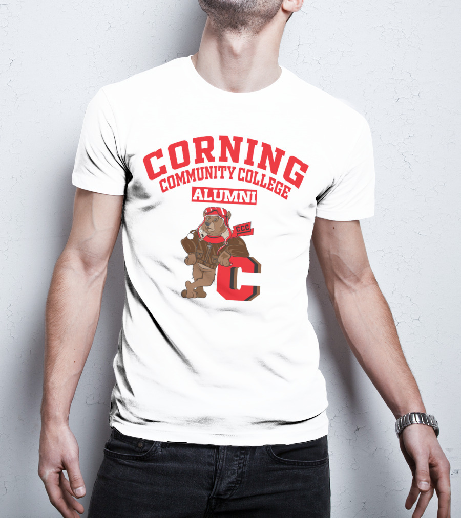 Corning Community College Alumni Bear Mascot CCC T-Shirt