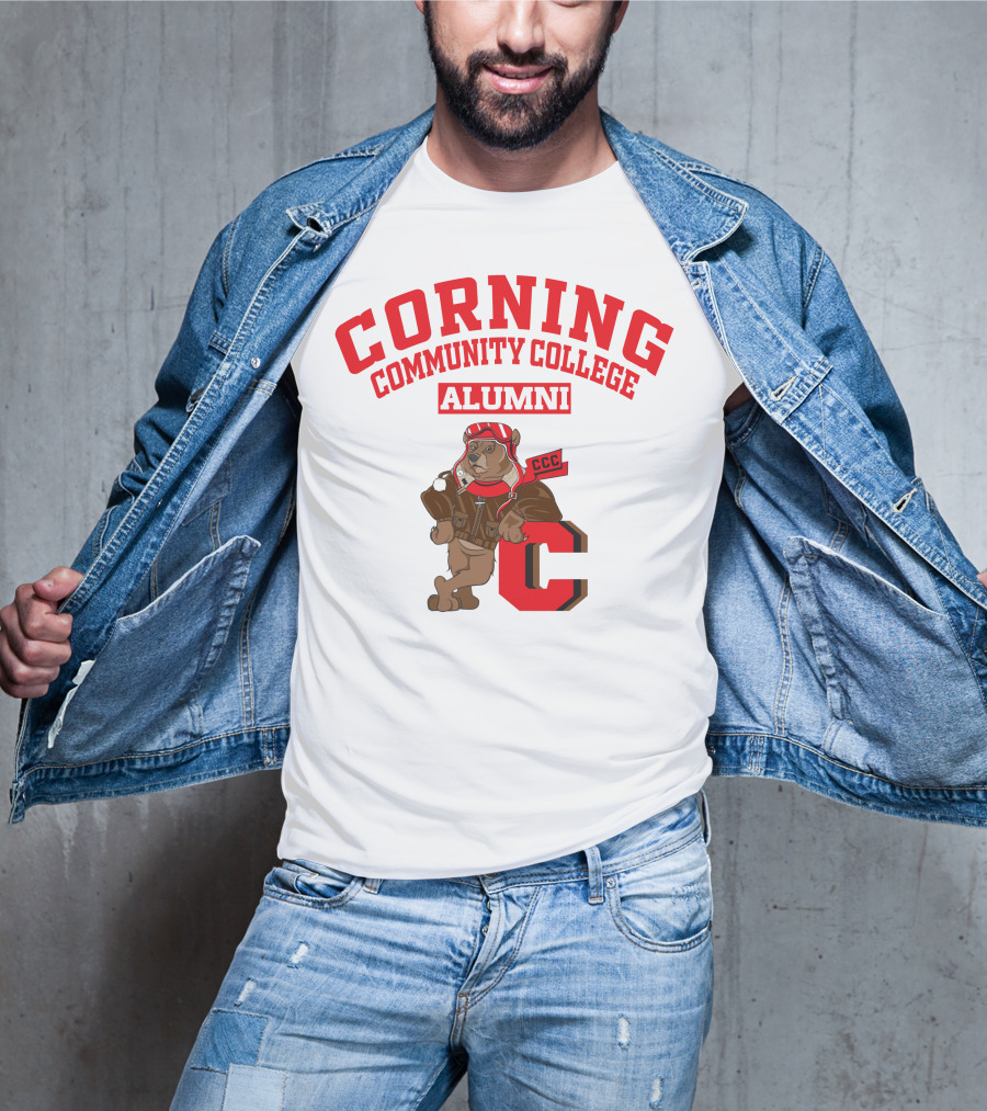 Corning Community College Alumni Bear Mascot CCC T-Shirt