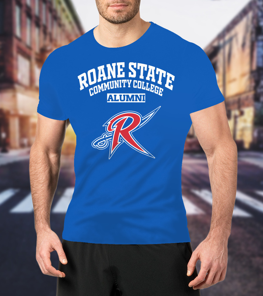 Roane State Community College Alumni With Red R Logo And Sword T-Shirt