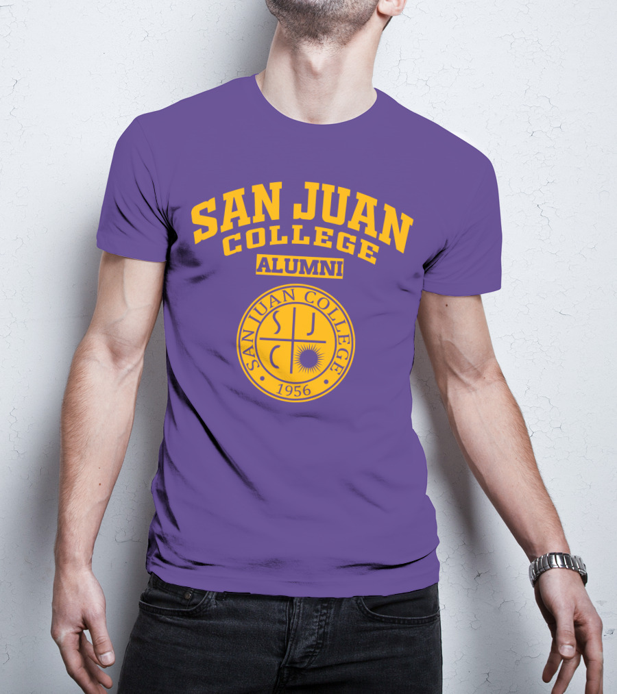 San Juan College Alumni 1956 SJC Emblem Purple Gold T-Shirt