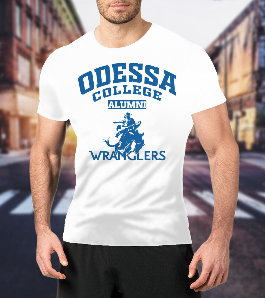 Odessa College Alumni Wranglers Cowboy Rider T-Shirt