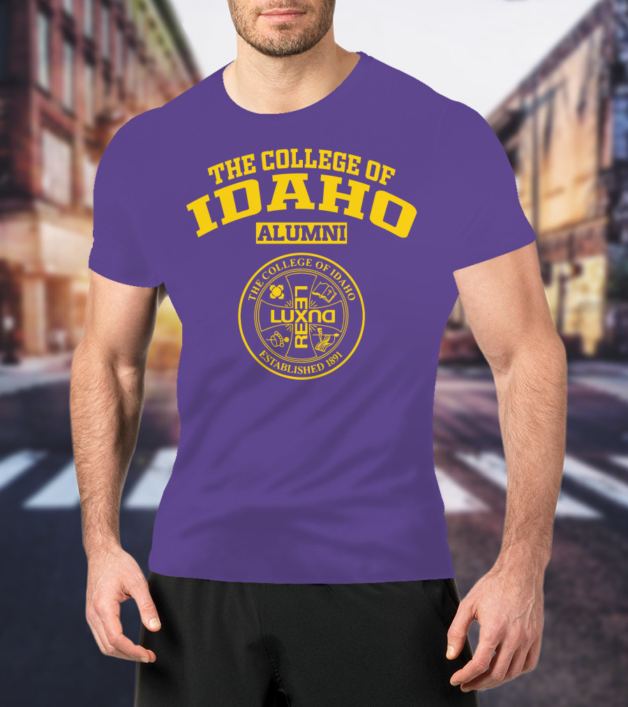 The College Of Idaho Alumni Lux Rex Established 1891 T-Shirt