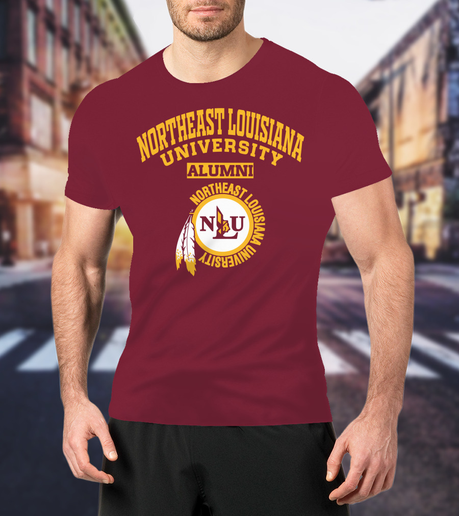 Northeast Louisiana University Alumni NLU Logo With Feathers T-Shirt