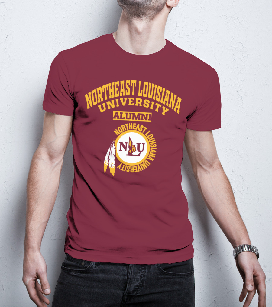 Northeast Louisiana University Alumni NLU Logo With Feathers T-Shirt