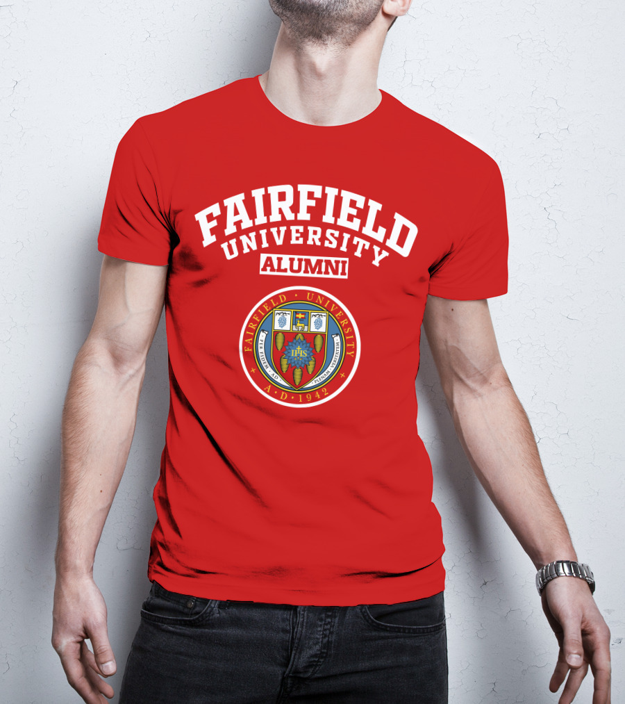 FAIRFIELD UNIVERSITY ALUMNI A.D. 1942 IHS Seal T-Shirt