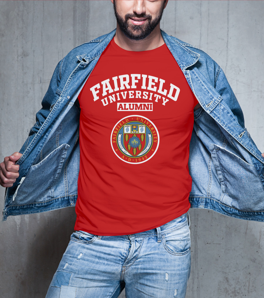 FAIRFIELD UNIVERSITY ALUMNI A.D. 1942 IHS Seal T-Shirt