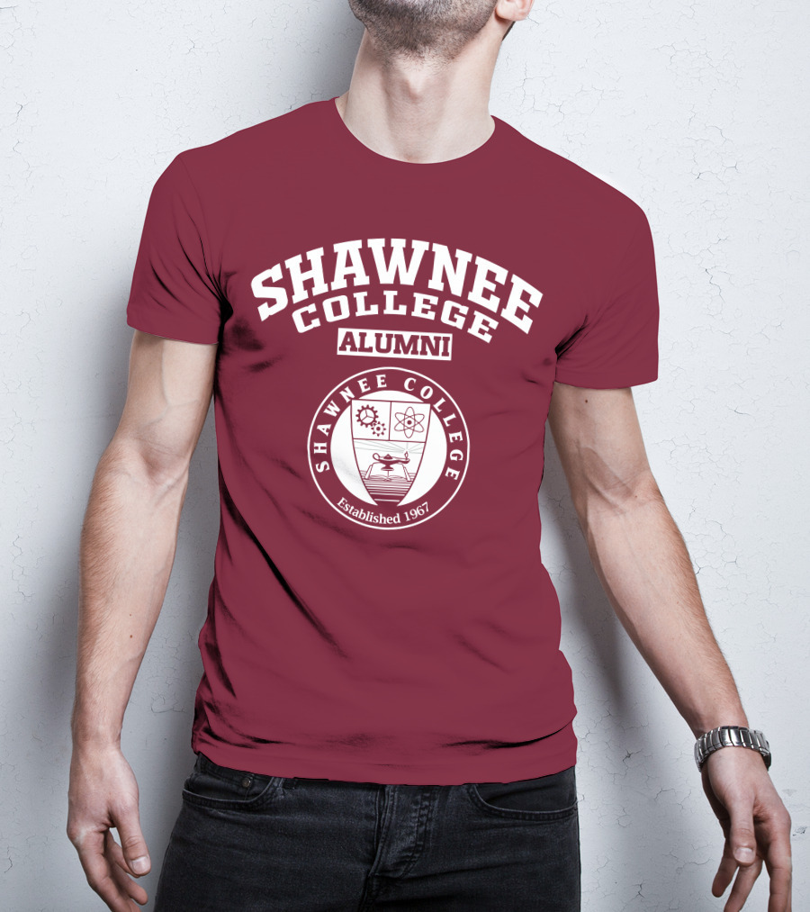Shawnee College Alumni Established 1967 Circular Emblem With Science And Nature Symbols T-Shirt